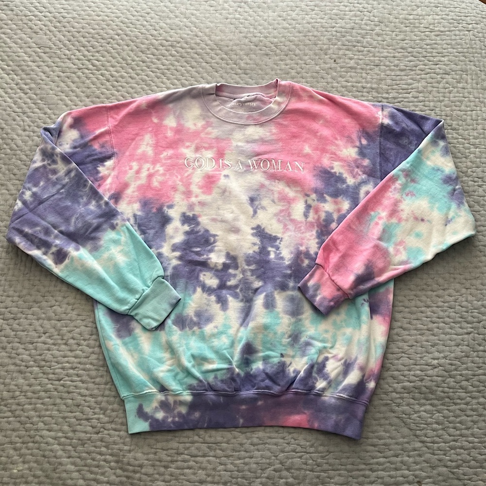 Original Ariana Grade GOD IS A WOMEN Tie-dye Crewneck